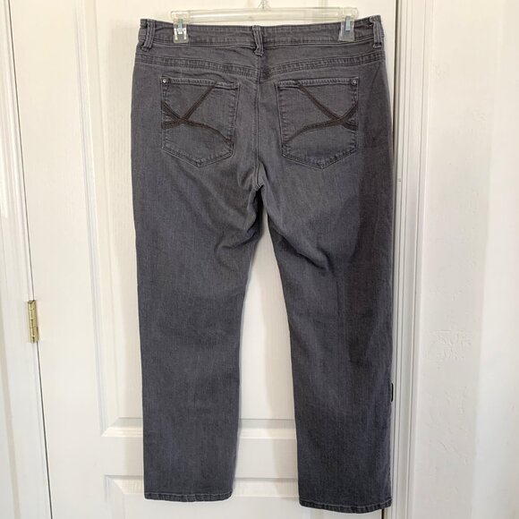 Lee Perfect Fit Straight Leg Jeans Just Below The Waist Denim Gray Size 18 S - Picture 2 of 7